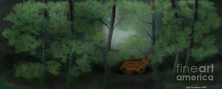 The last drive in the woods Digital Art by Julie Grimshaw