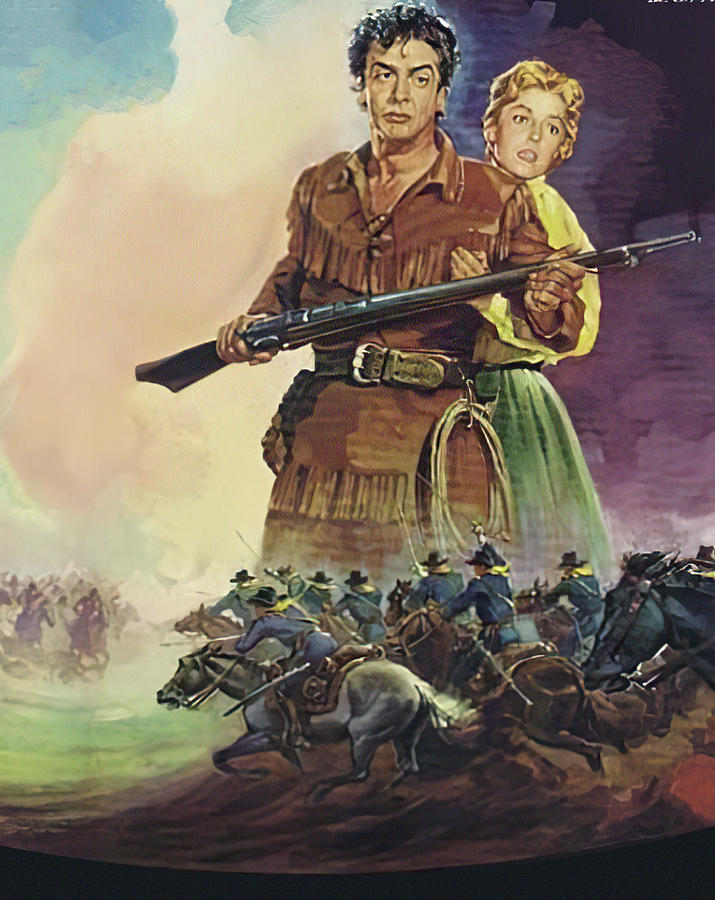 Madison Painting - The Last Frontier, 1955, movie poster painting by Alfredo Capitani by Movie World Posters