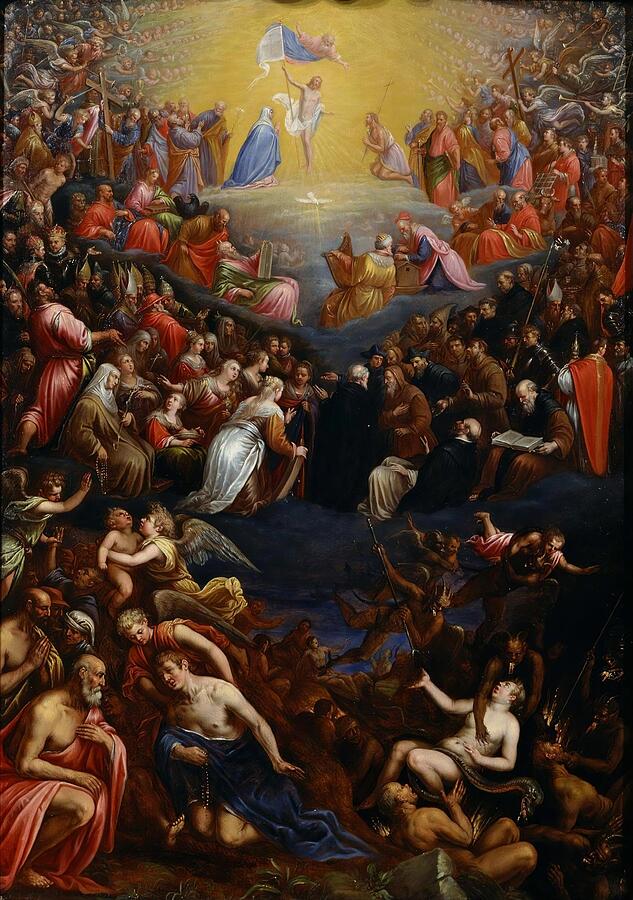 The Last Judgement Drawing by Leandro Bassano Italian