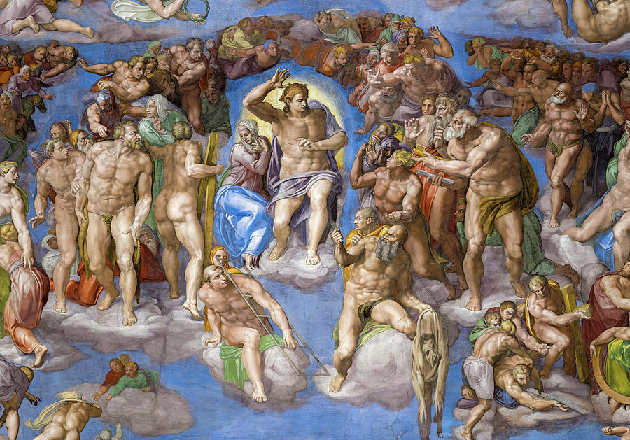 The Last Judgment Jesus S Second Coming Sistine Chapel Painting By Michelangelo