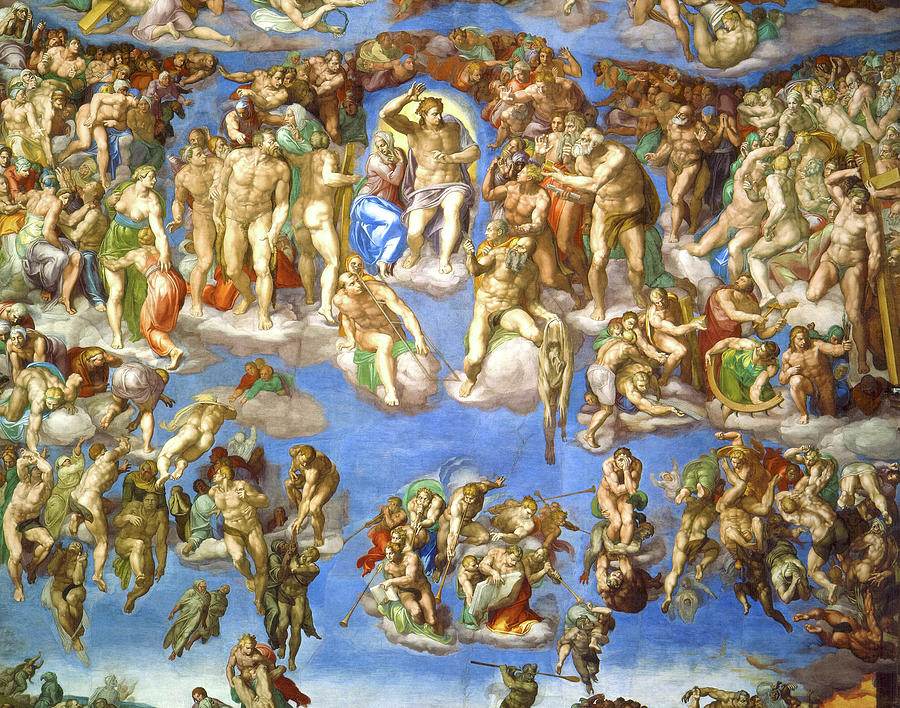 The Last Judgment Sistine Chapel 1536 1541 Painting By Michelangelo