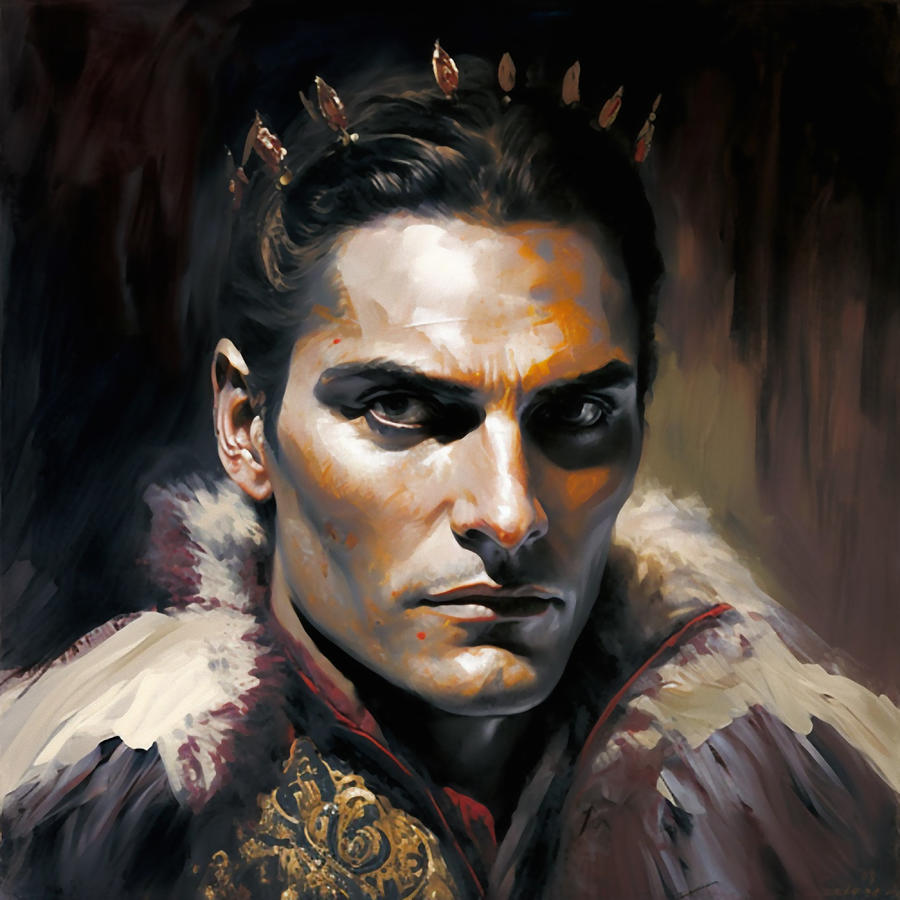 Portrait Painting - The last King by My Head Cinema