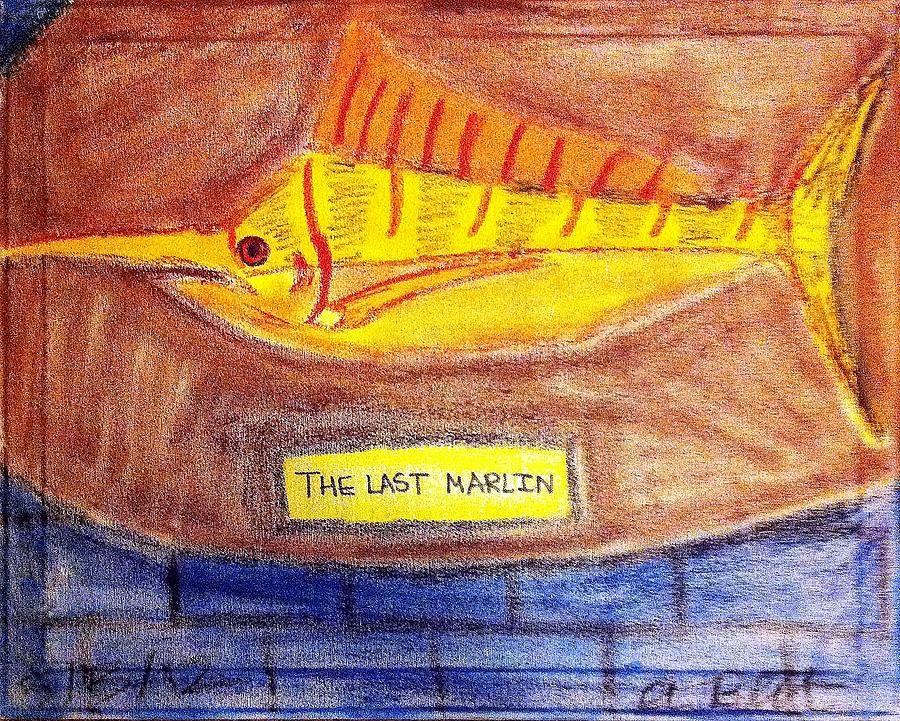 The Last Marlin Pastel by Andrew Blitman