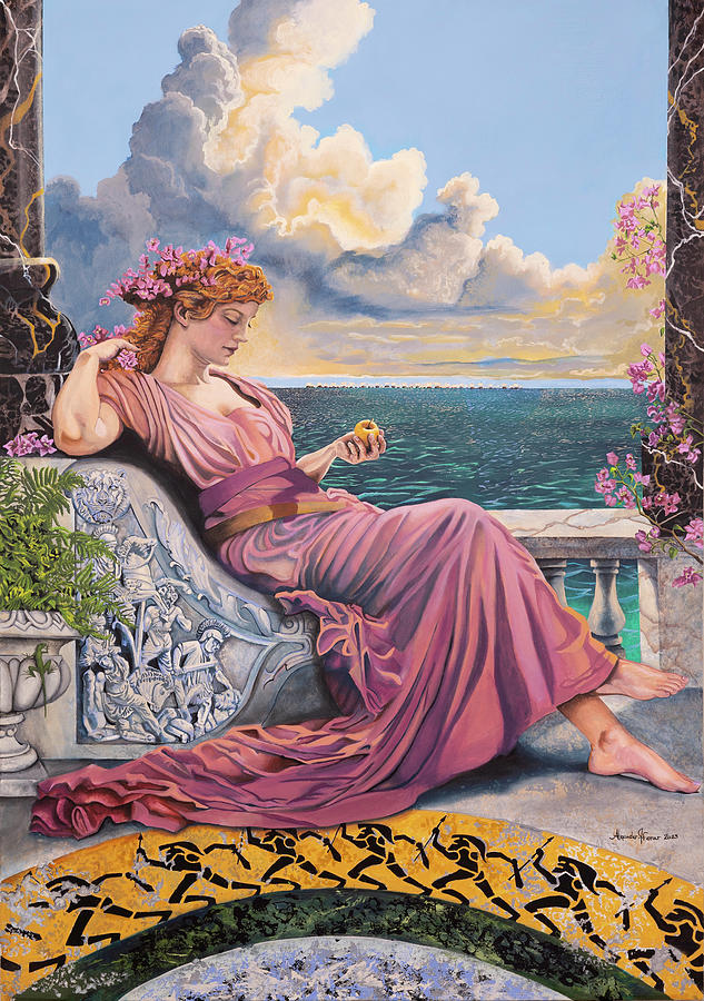 Helen Of Troy Painting - The Last Moment of Peace by Alexander Ferrar