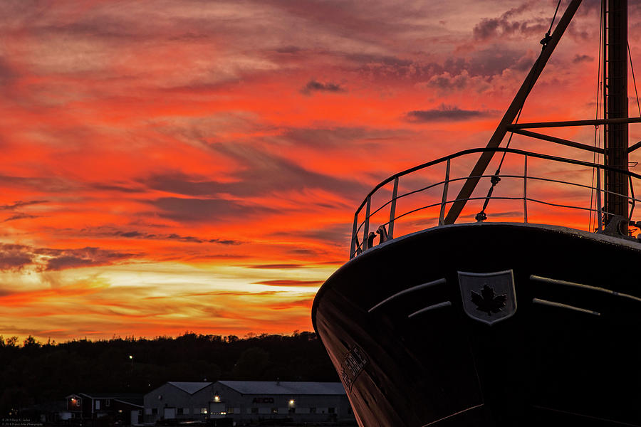 The Last Of The Fiery Sunsets In Lunenburg Photograph by Hany J