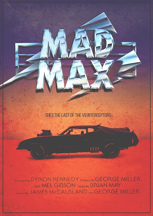 The Last of the V8s Vintage Custom Mad Max Digital Art by Gene Bradford