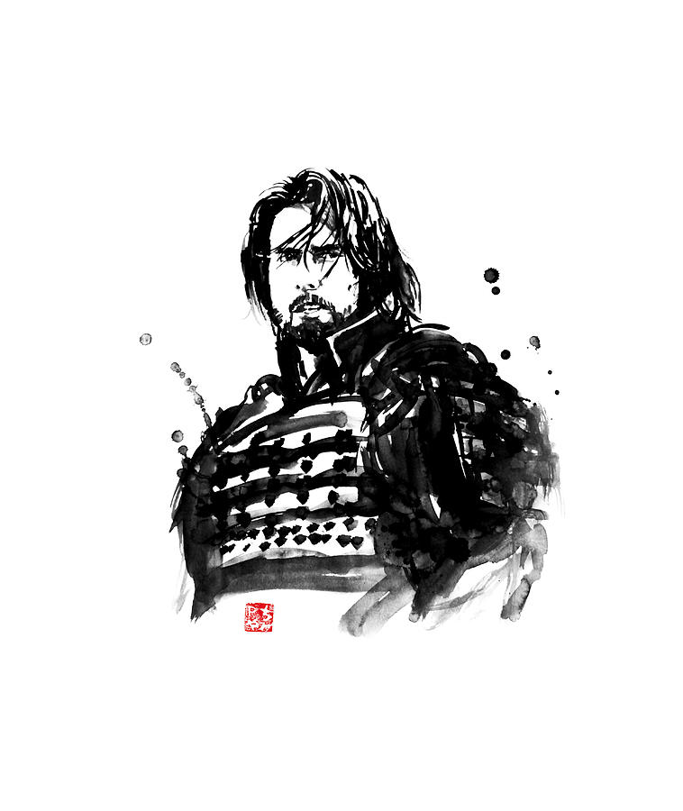 Tom Cruise Painting - The Last Samurai by Pechane Sumie