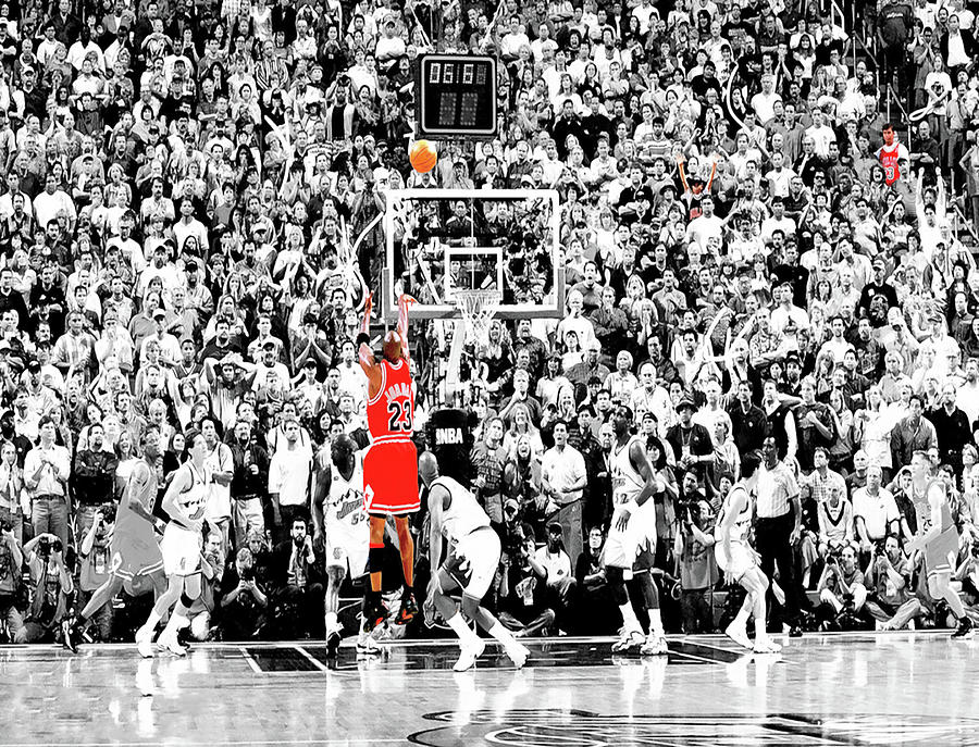 Michael Jordan Mixed Media - The Last Shot 23 by Brian Reaves