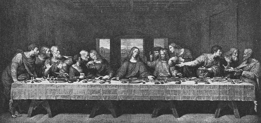 The Last Supper by Leonardo da Vinci - 19th Century Drawing by Powerofforever