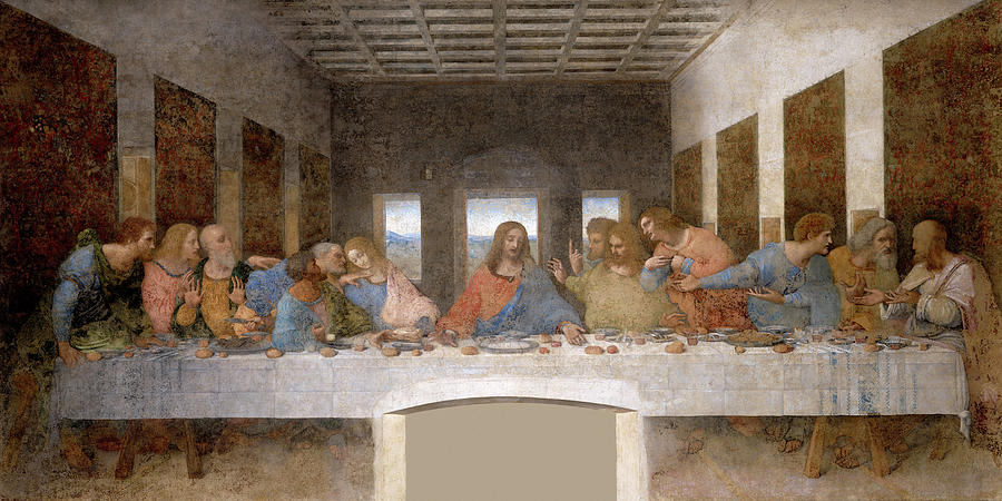 The Last Supper c.1495-1498 Painting by Leonardo da Vinci