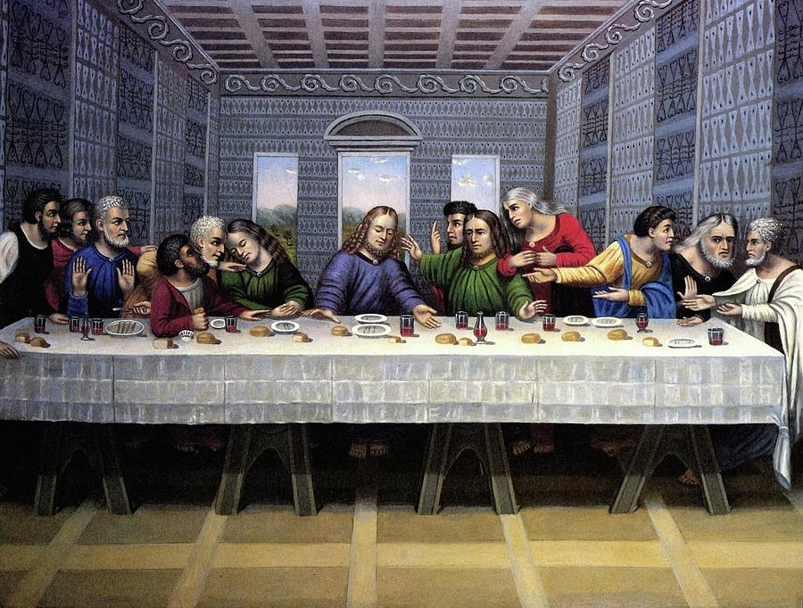 Supper Painting -  The Last Supper by Erastus Salisbury Field