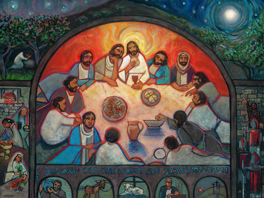 Last Supper Painting - The Last Supper by Jen Norton