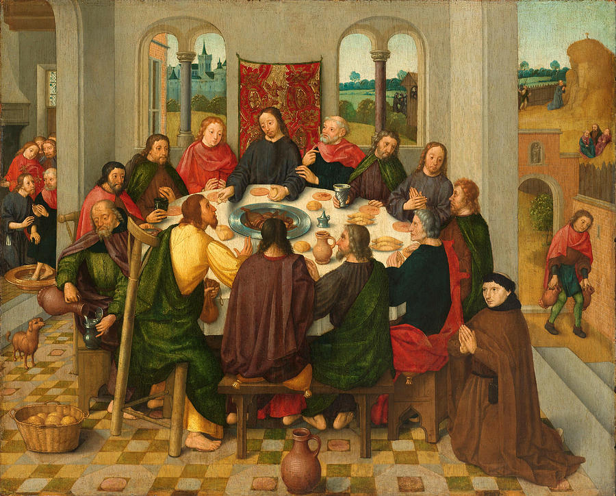 The last Supper Painting by Master of the Amsterdam Death of the VirginStylianou