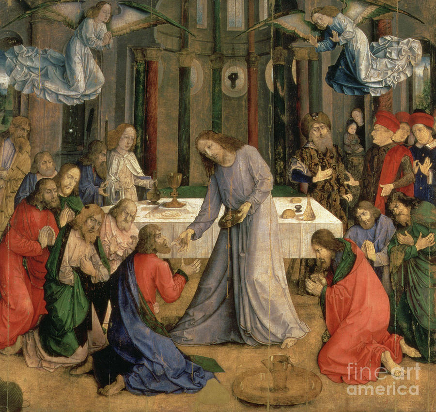 The Last Supper Or, The Communion Of The Apostles, 1474 by Joos Van Gent Painting by Joos Van Gent