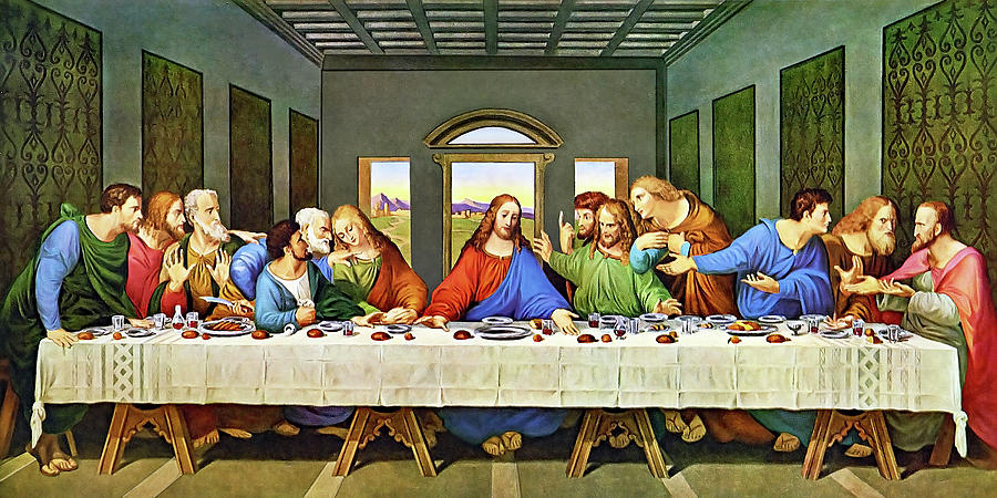 The Last Supper Restored - Jesus Painting by The James Roney Collection