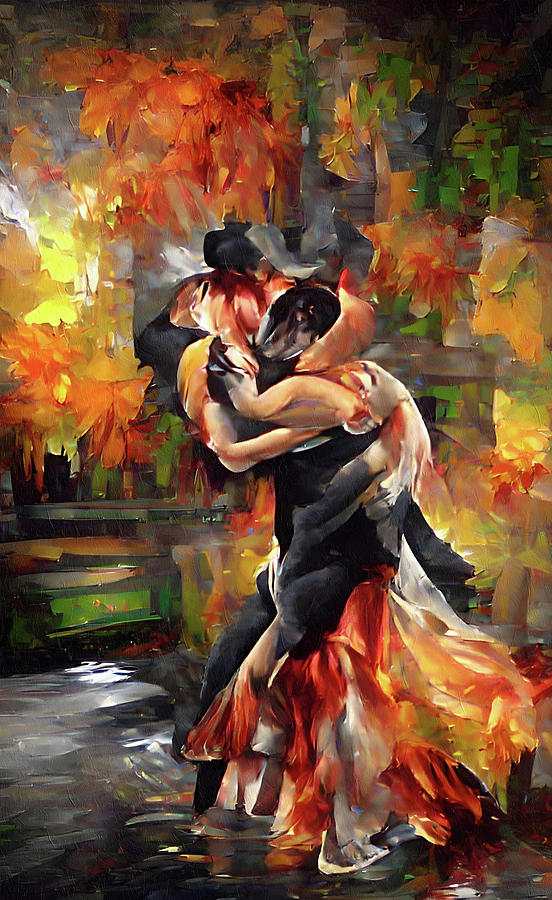 The Last Tango In Paris Abstract Mixed Media by Georgiana Romanovna