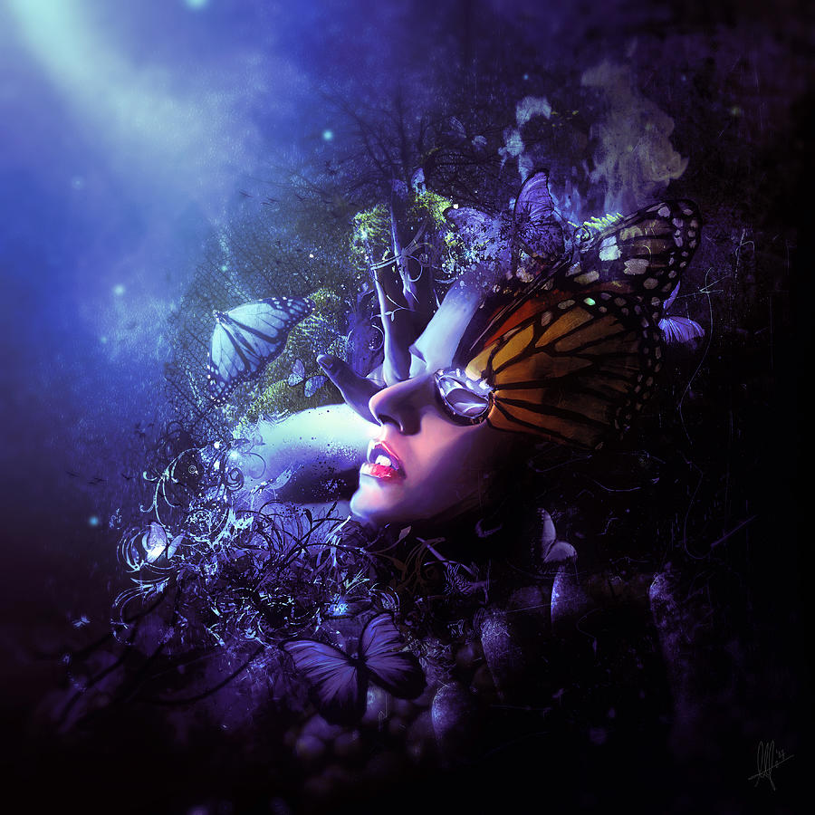 Fantasy Digital Art - The Last Travel of the Butterflies by Mario Sanchez Nevado