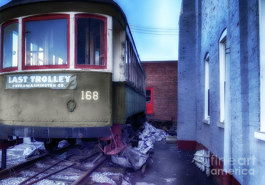 Trolley Photograph - The Last Trolley by Steven Digman Trolley Photograph - The Last Trolley by Steven Digman