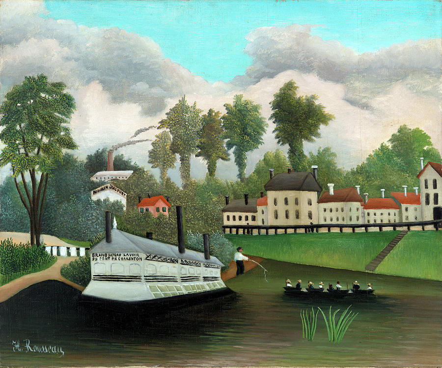 The Laundry Boat of Pont de Charenton Painting by Long Shot