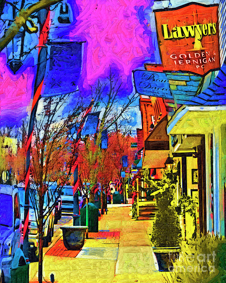 The Lawyers Office And The Village Shops Digital Art by Kirt Tisdale
