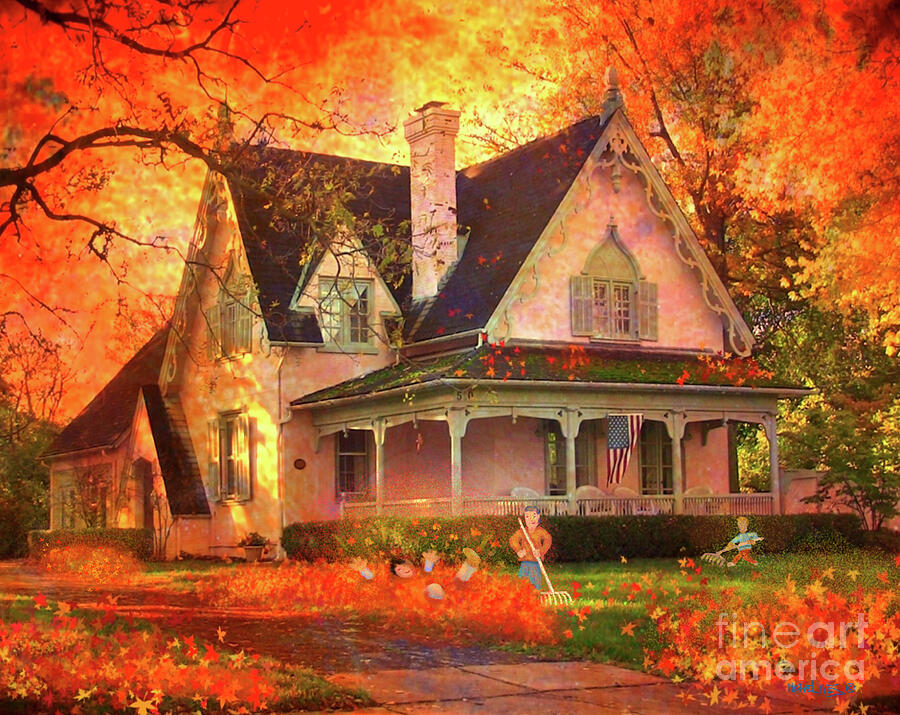 The Leaf Pile Digital Art by Michael Ives The Leaf Pile Digital Art by Michael Ives