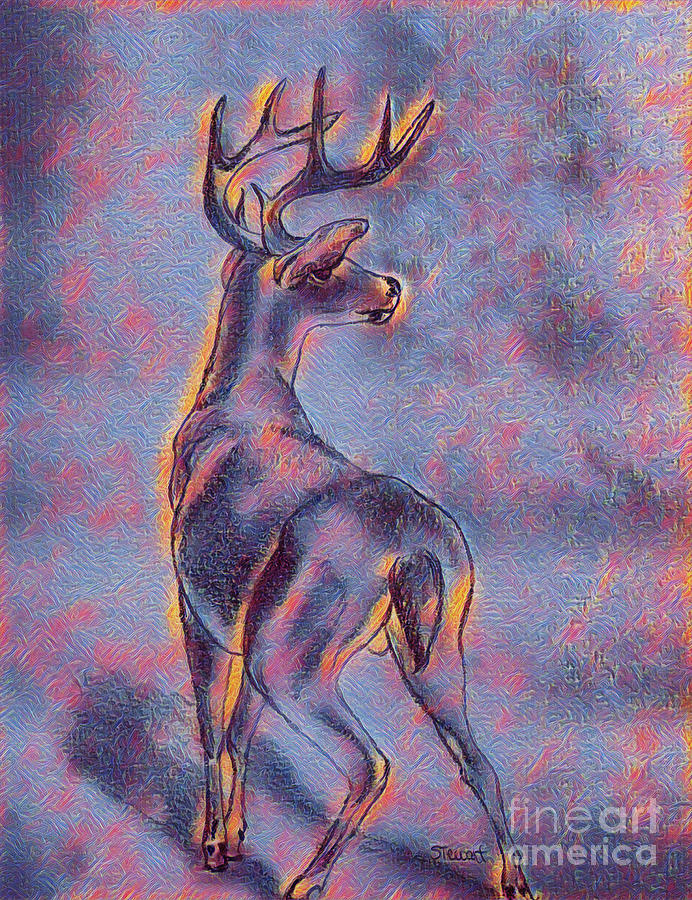 The Legend Of How The Deer Got His Horns Digital Art