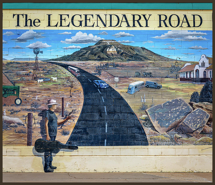 The Legendary Road Mural in Tucumcari New Mexico by Joan Carroll The Legendary Road Mural in Tucumcari New Mexico by Joan Carroll