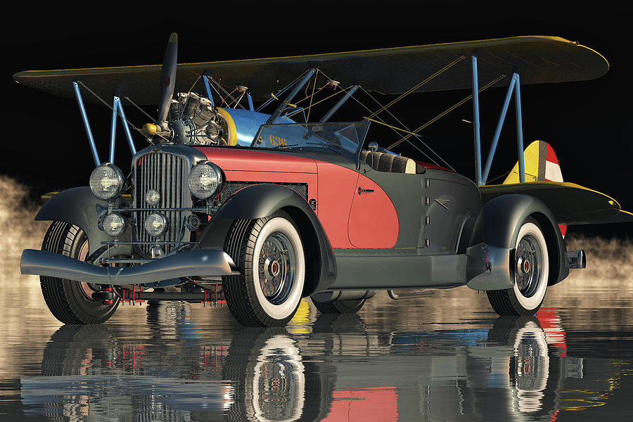 The Legendary Sports Car From Duesenberg Digital Art by Jan Keteleer