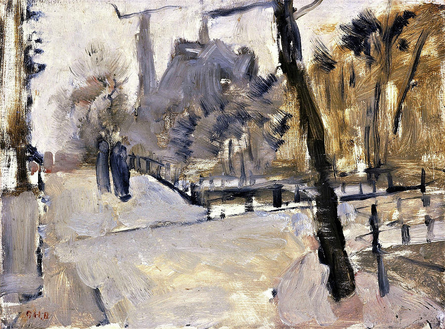 Impressionism Painting - The Leidsegracht in Amsterdam - Digital Remastered Edition by George Hendrik Breitner