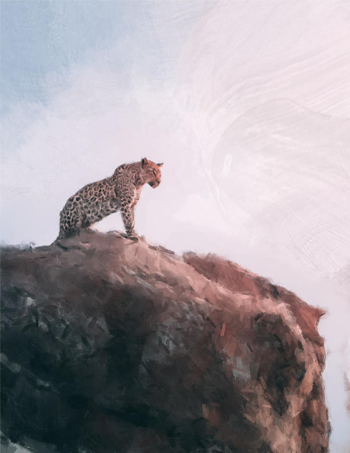The Leopard Waits Painting by Gary Arnold