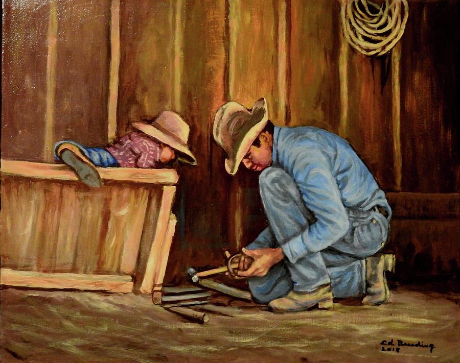 The Lesson Painting by Ed Breeding