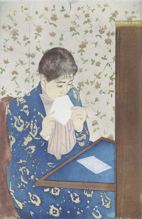 The Letter, 1890-1891 Relief by Mary Cassatt