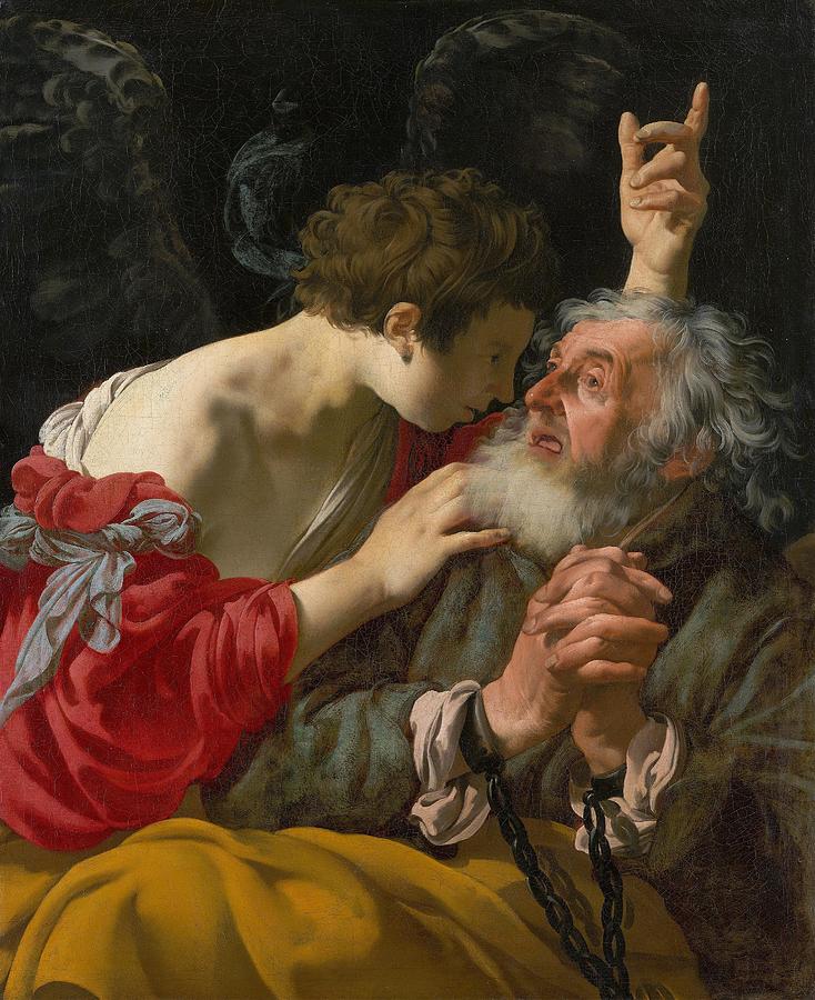 The Liberation of Peter Painting by Hendrick Ter Brugghen Dutch