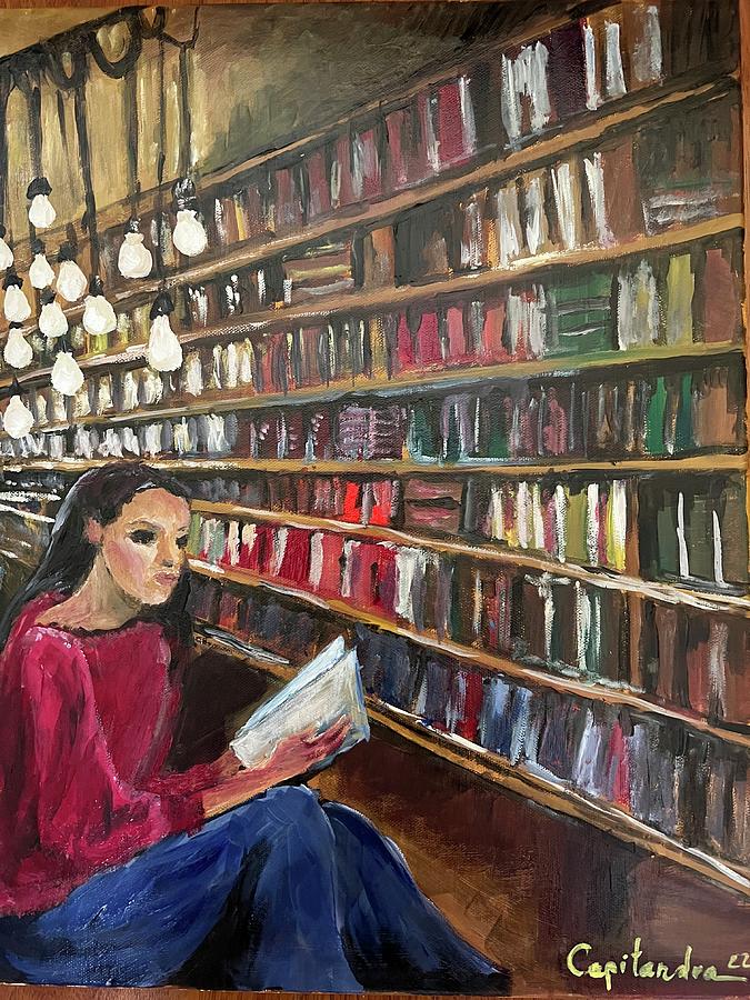 The Librarian Painting by Adriana Serban | Fine Art America