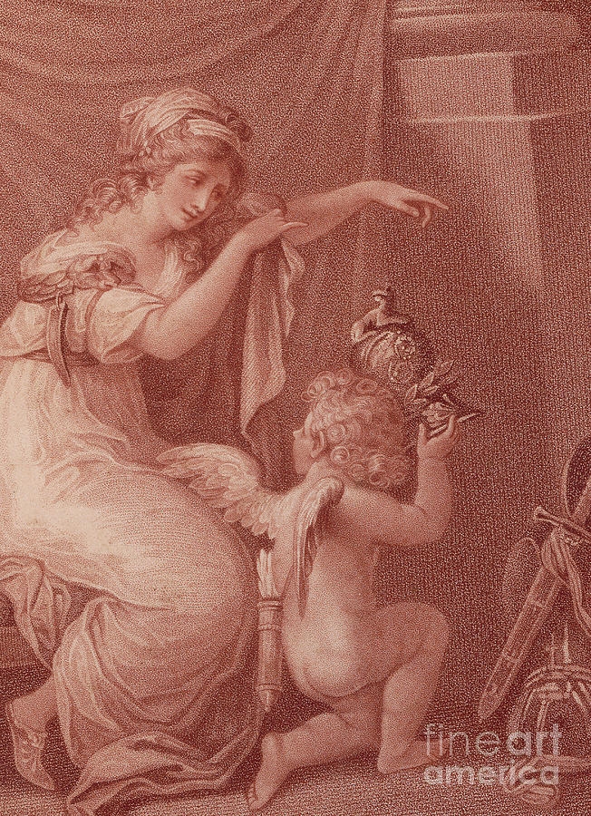 The Life of Cupid, detail Painting by Angelica Kauffmann