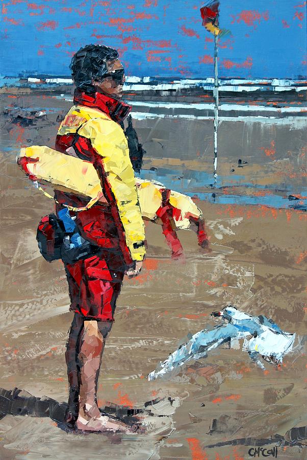 The Lifeguard Painting by Claire McCall
