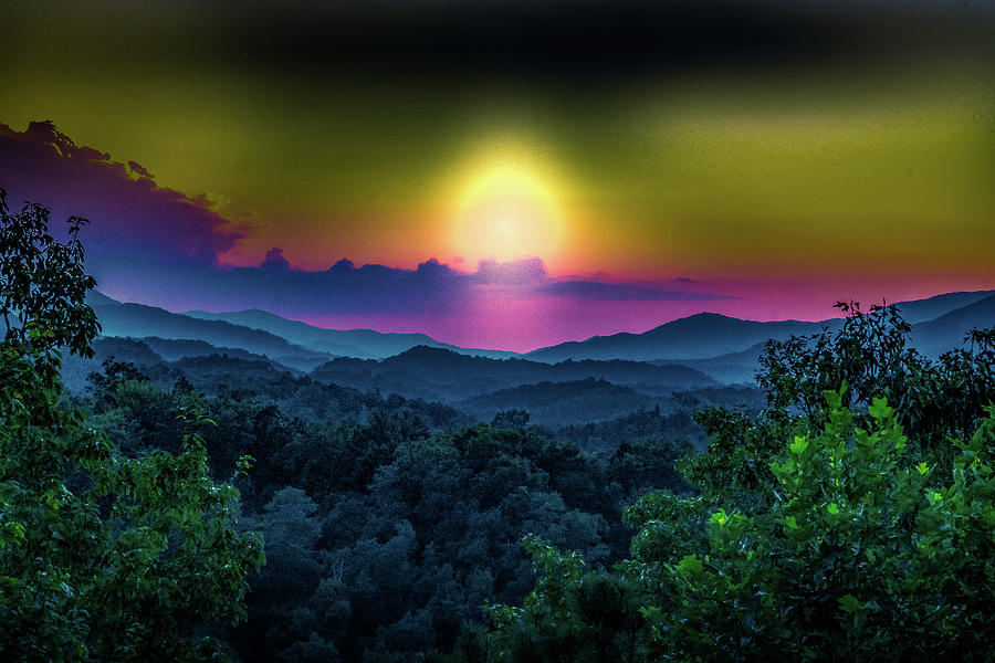 The Light Beyond the Mountains Photograph by Demetrai Johnson