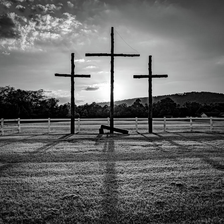 The Light of Forgiveness - Black and White 1x1 Photograph by Gregory Ballos