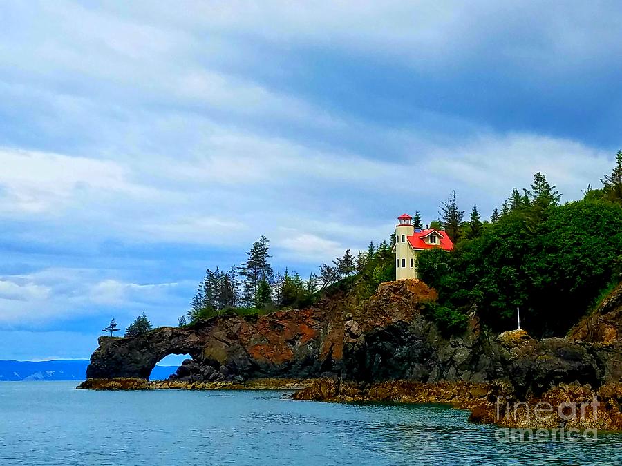 The Lighthouse at Halibut Cove Photograph by LaDonna McCray - Fine Art ...