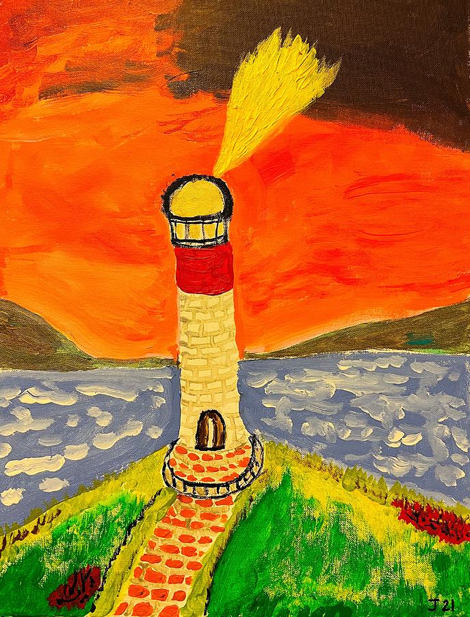 The Lighthouse Painting By Jill Eischeid - Pixels