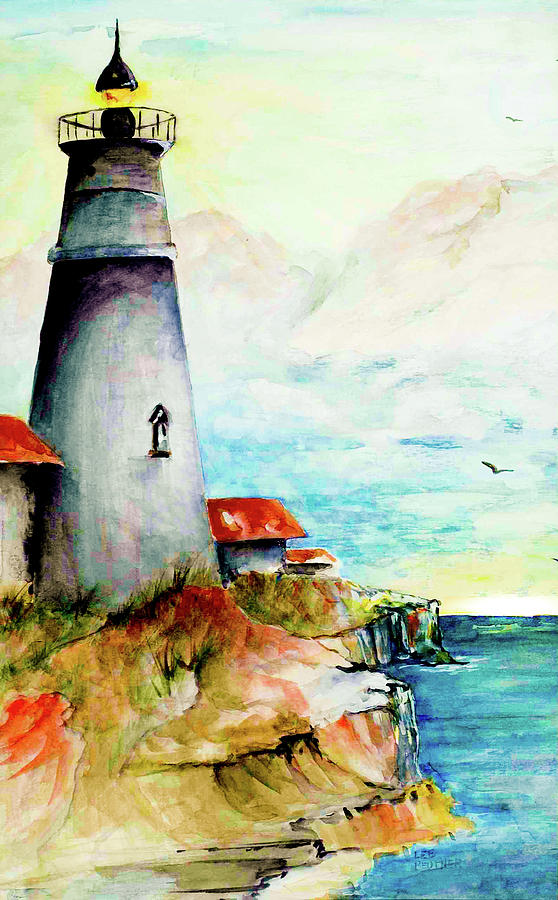 The Lighthouse Painting by Lee Beuther