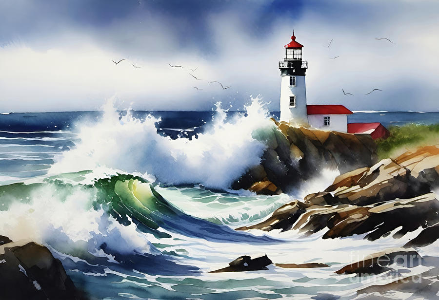 The Lighthouse Digital Art by Mark Miller