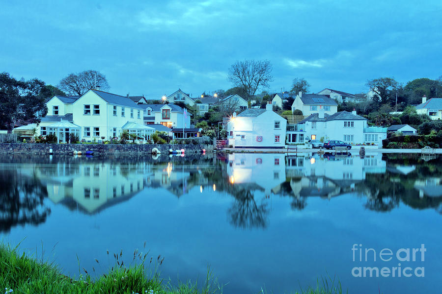 The Lights Come On In Mylor Bridge Photograph