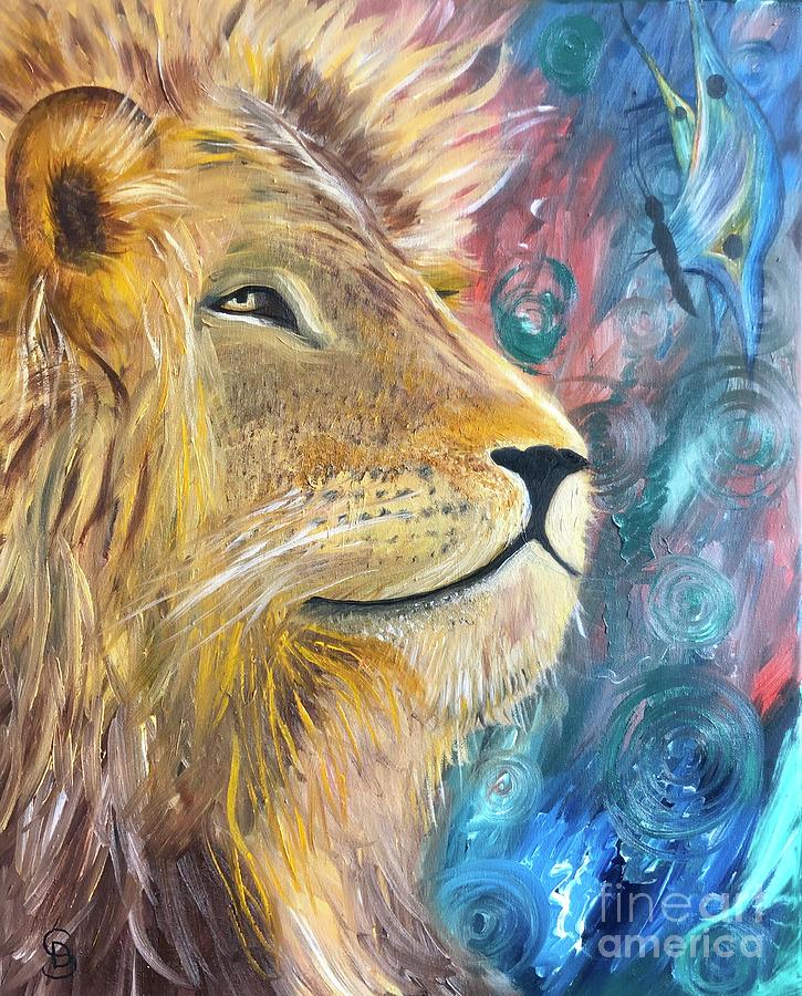 Lion - Legendary - Artificial Intelligence Paintings - Paintings & Prints,  Animals, Birds, & Fish, Wild Cats, African Lion - ArtPal