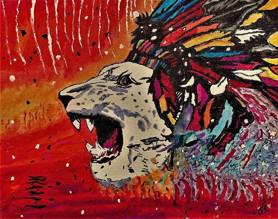 The Lion Chief Painting by John Cunnane - Fine Art America