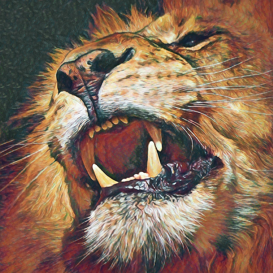 The Lion Digital Art 2 Digital Art by Ernest Echols