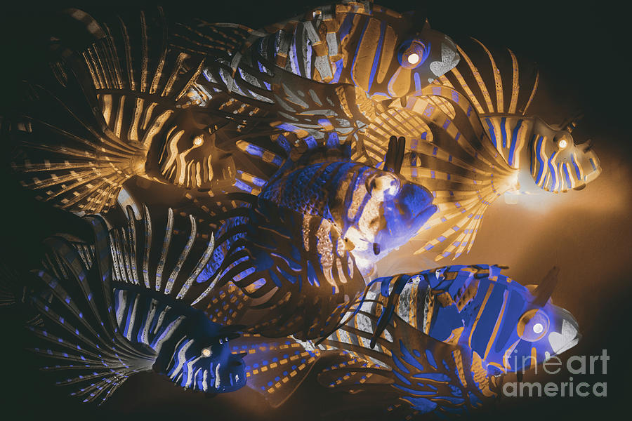 The lion fish and the water Digital Art by Jorgo Photography