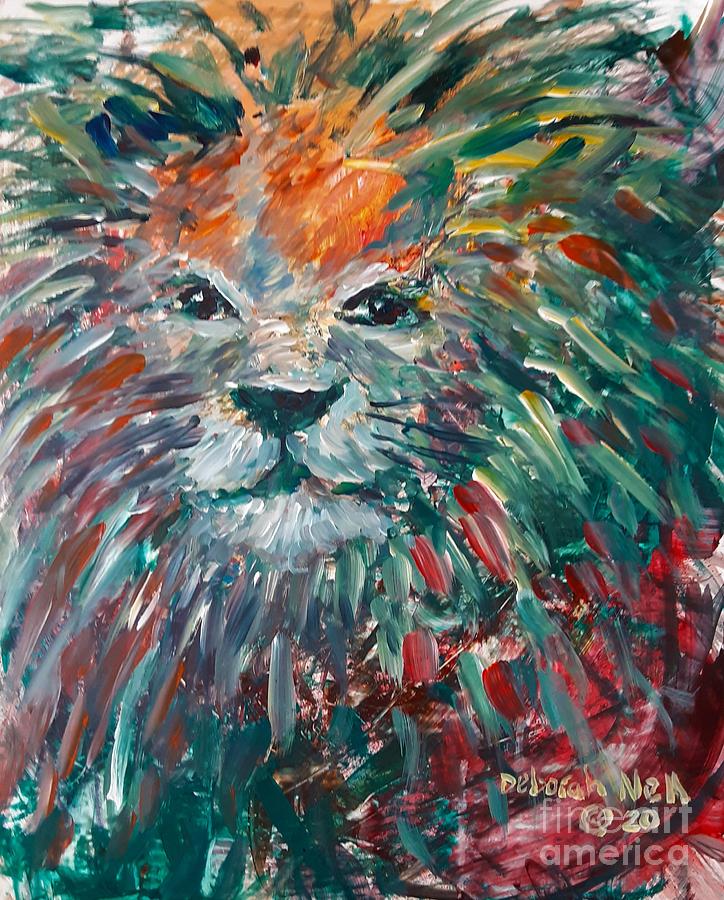 The Lion Is With You Painting by Deborah Nell