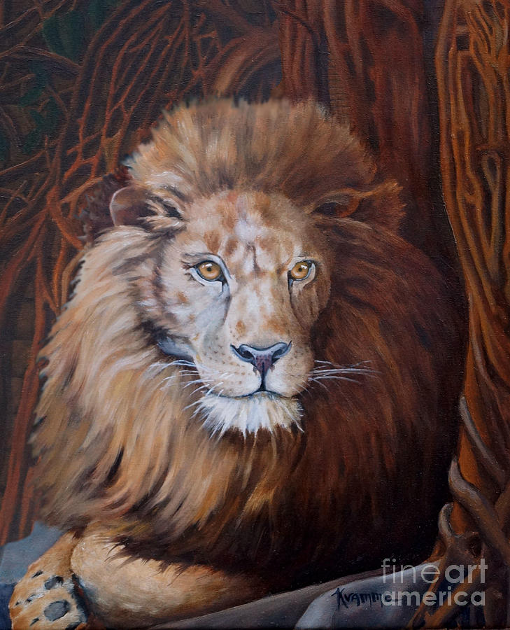 The Lion Painting by Ken Kvamme