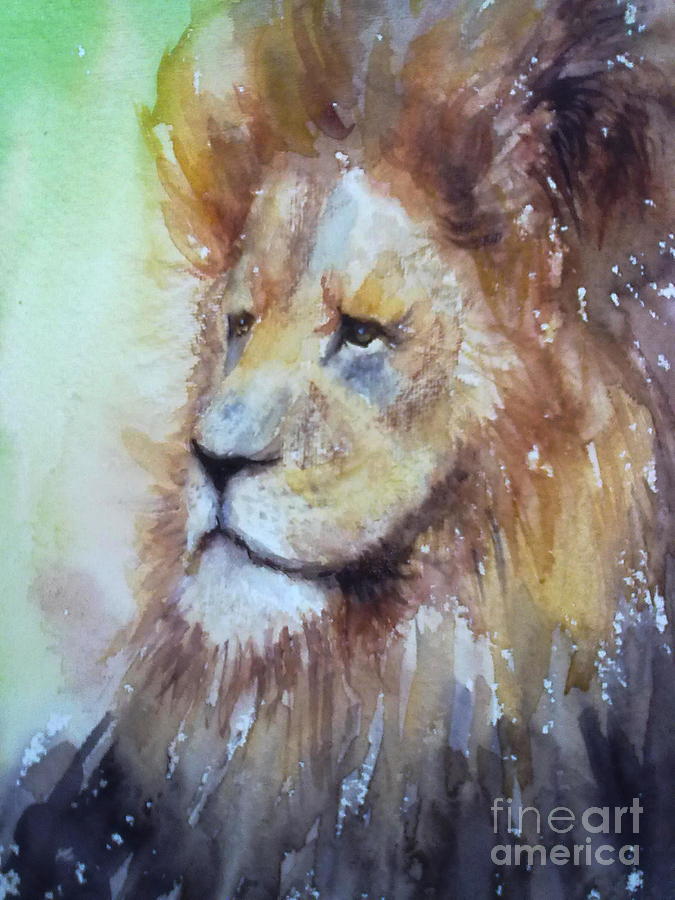The Lion King Painting by Asha Sudhaker Shenoy